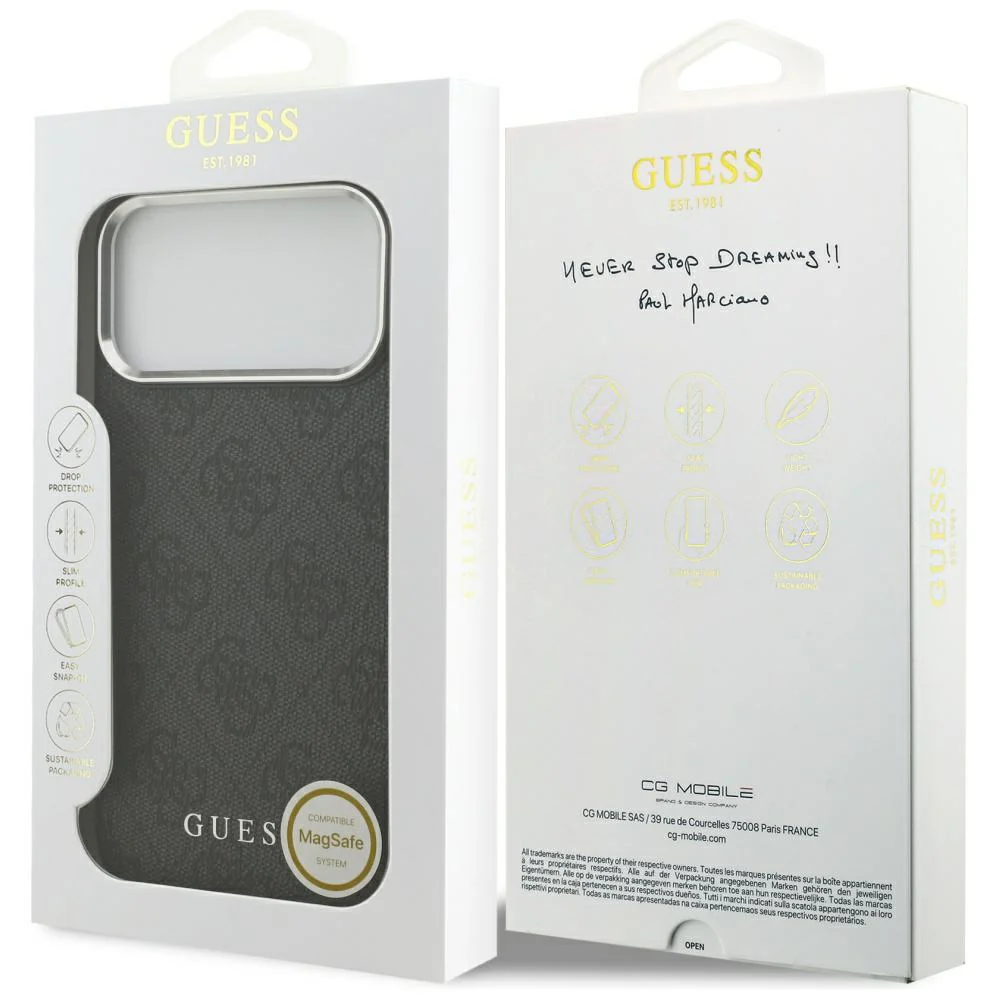 MagSafe Case for Apple iPhone 17 Pro Max, Guess, 4G Classic Logo, Black - Image 7