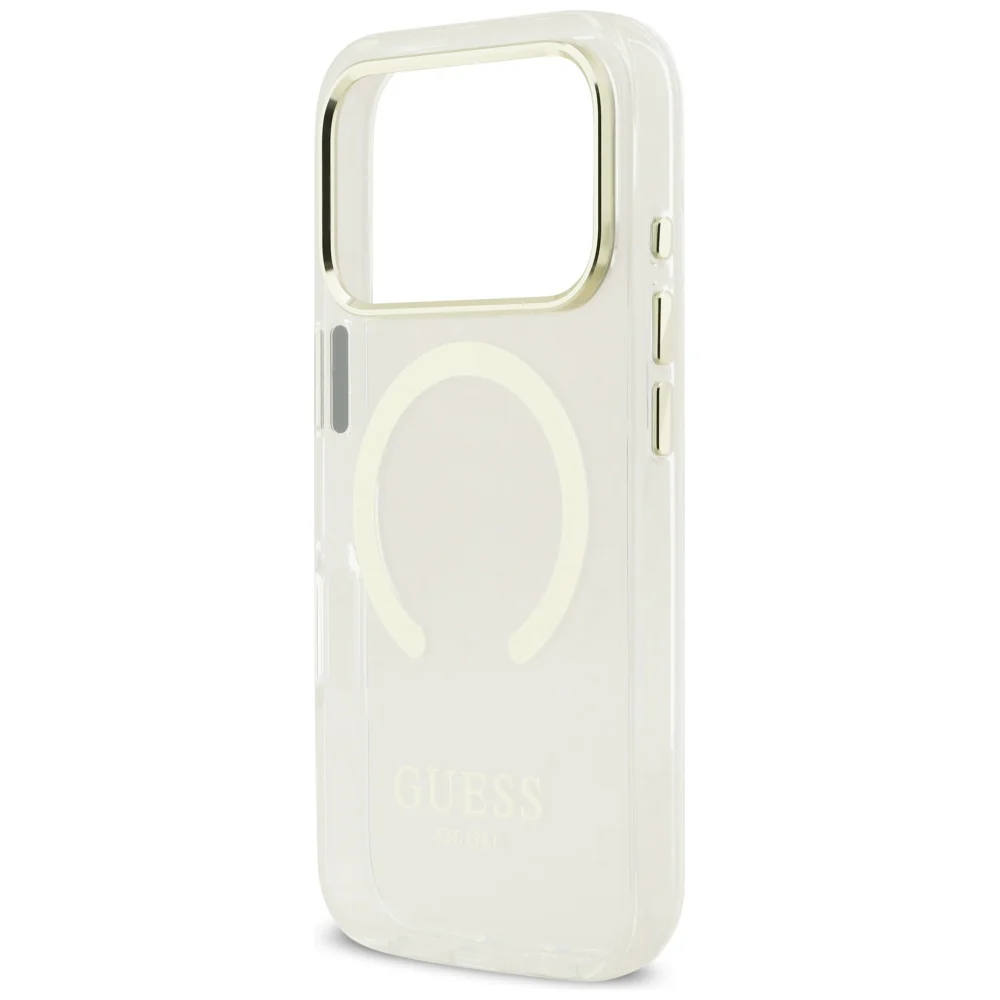MagSafe Case for Apple iPhone 17 Pro Max, Guess, Metal Outline, Gold - Image 4