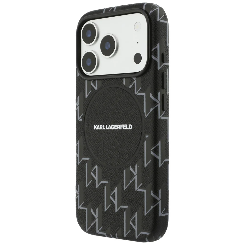 MagSafe Case for Apple iPhone 17 Pro Max, Karl Lagerfeld, KL Monogram Logo, Black - Image 5