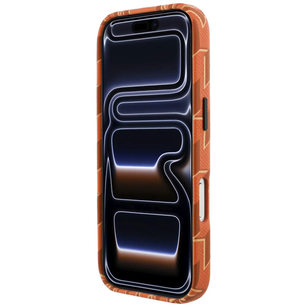 MagSafe Case for Apple iPhone 17 Pro Max, Karl Lagerfeld, KL Monogram Logo, Orange - Image 3