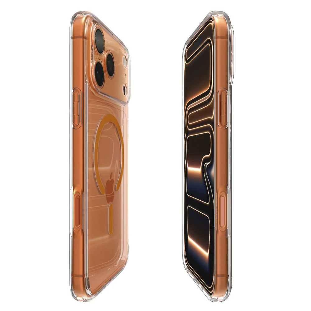 MagSafe Case for Apple iPhone 17 Pro Max, Spigen, Ultra Hybrid, Transparent Orange ACS11109 - Image 4