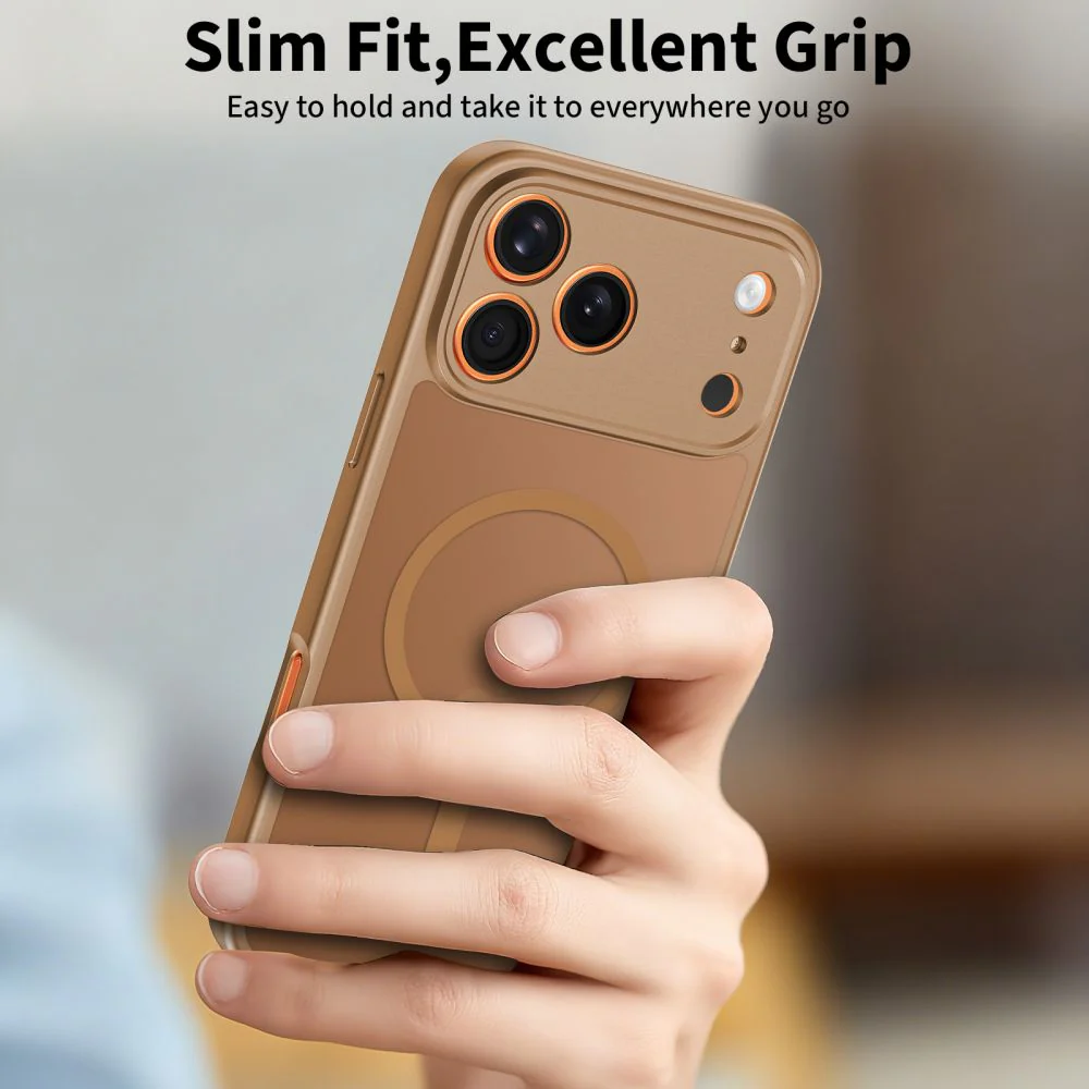 MagSafe Case for Apple iPhone 17 Pro Max, Tech-Protect, BasicMag, Matte Brown - Image 5