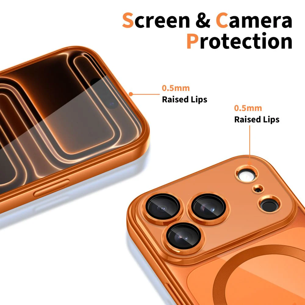 MagSafe Case for Apple iPhone 17 Pro Max, Tech-Protect, Magflex, Orange - Image 3