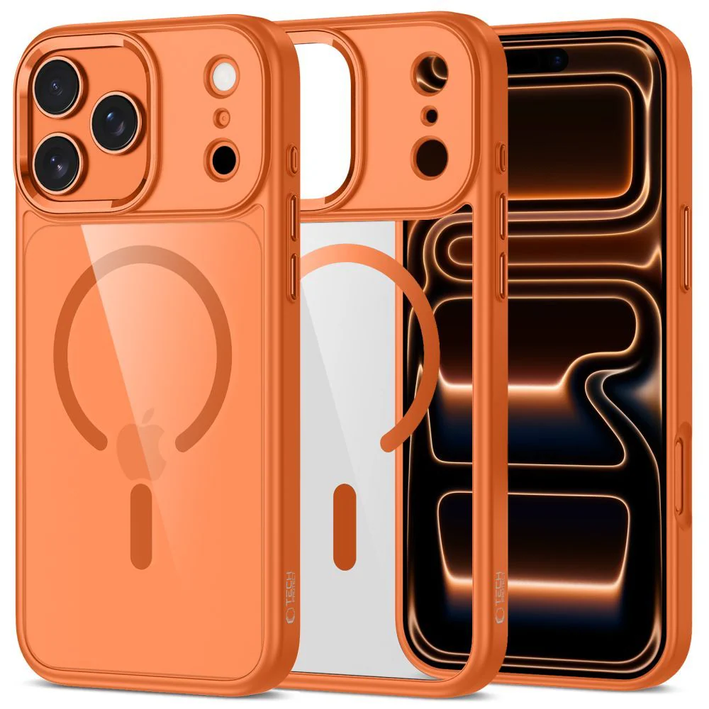 MagSafe Case for Apple iPhone 17 Pro Max, Tech-Protect, Magmat, Orange