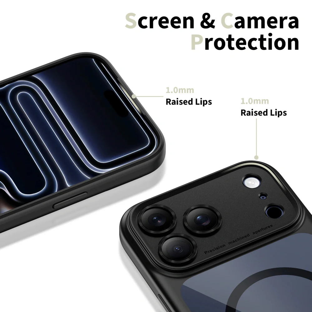 MagSafe Case for Apple iPhone 17 Pro Max, Tech-Protect, MagPeak, Transparent Black - Image 4