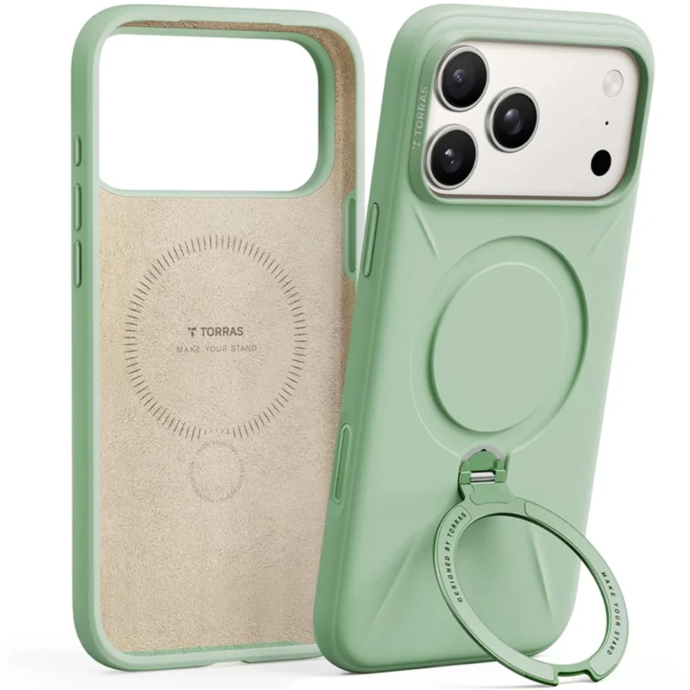 MagSafe Case for Apple iPhone 17 Pro Max, Torras, QPRO Silicone, Matcha Green - Image 2