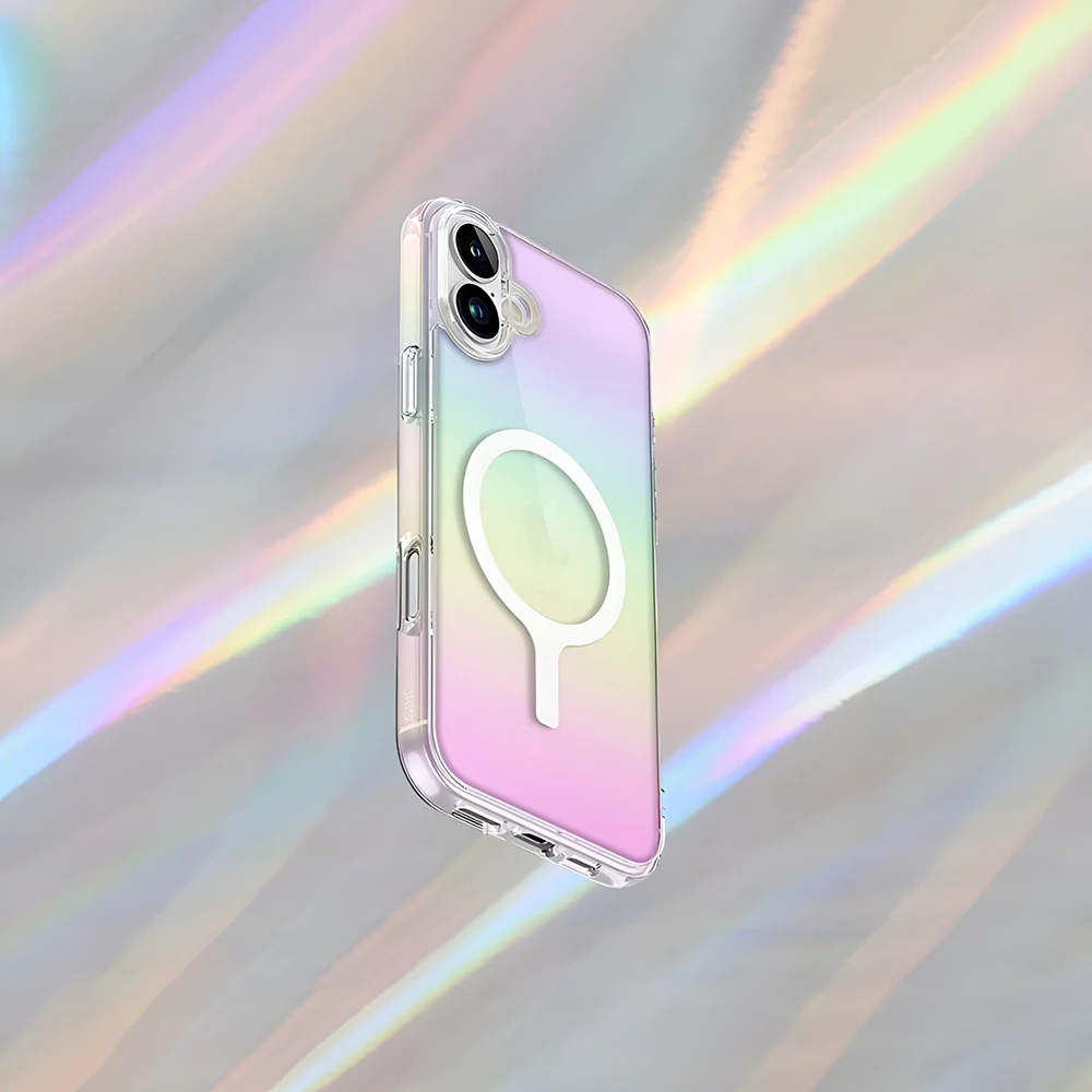 MagSafe Case for Apple iPhone 17 Pro Max, UNIQ, Iridescia MagClick, Pastel Blue - Image 6