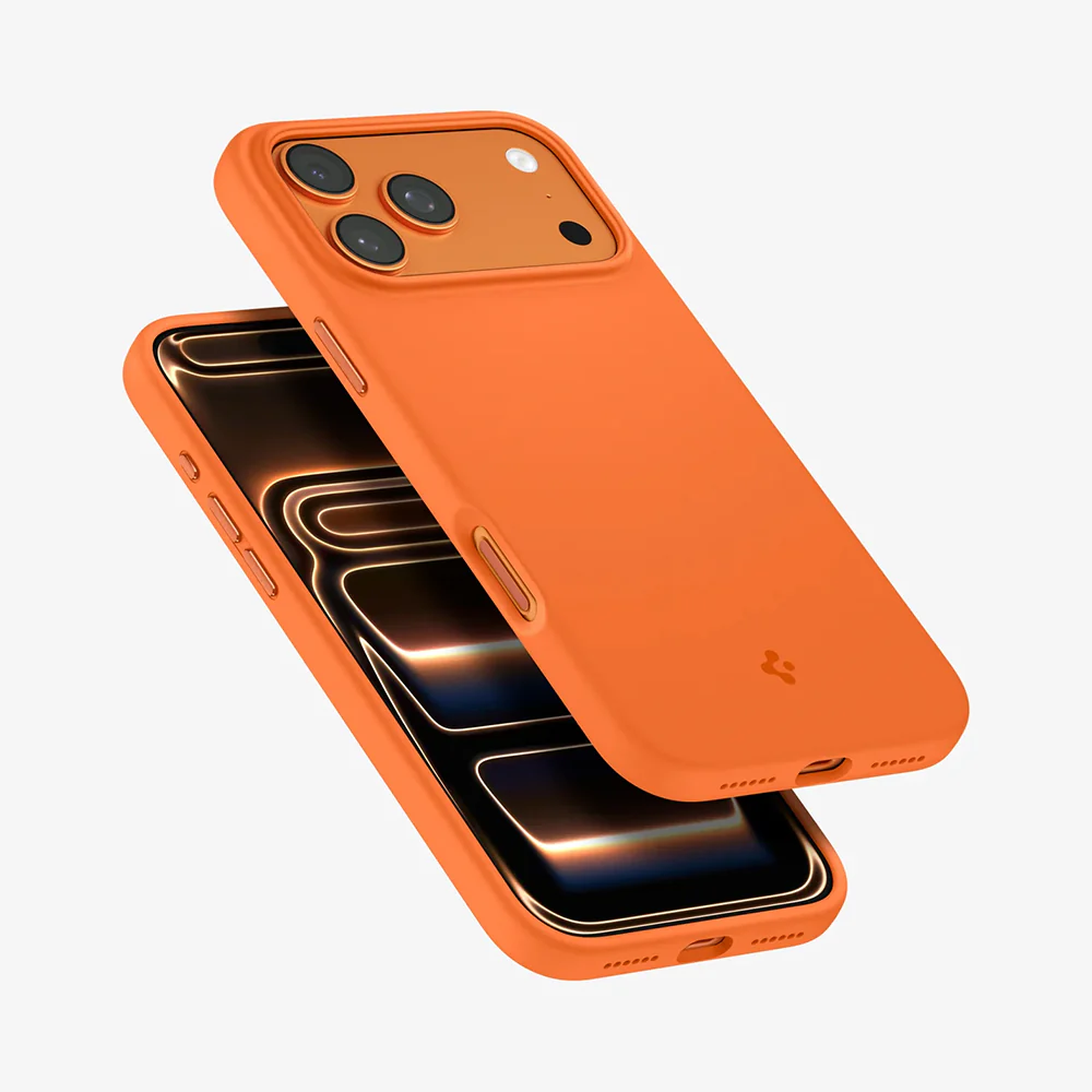 MagSafe Case for Apple iPhone 17 Pro, Spigen, Silicone Fit, Orange ACS11379 - Image 2