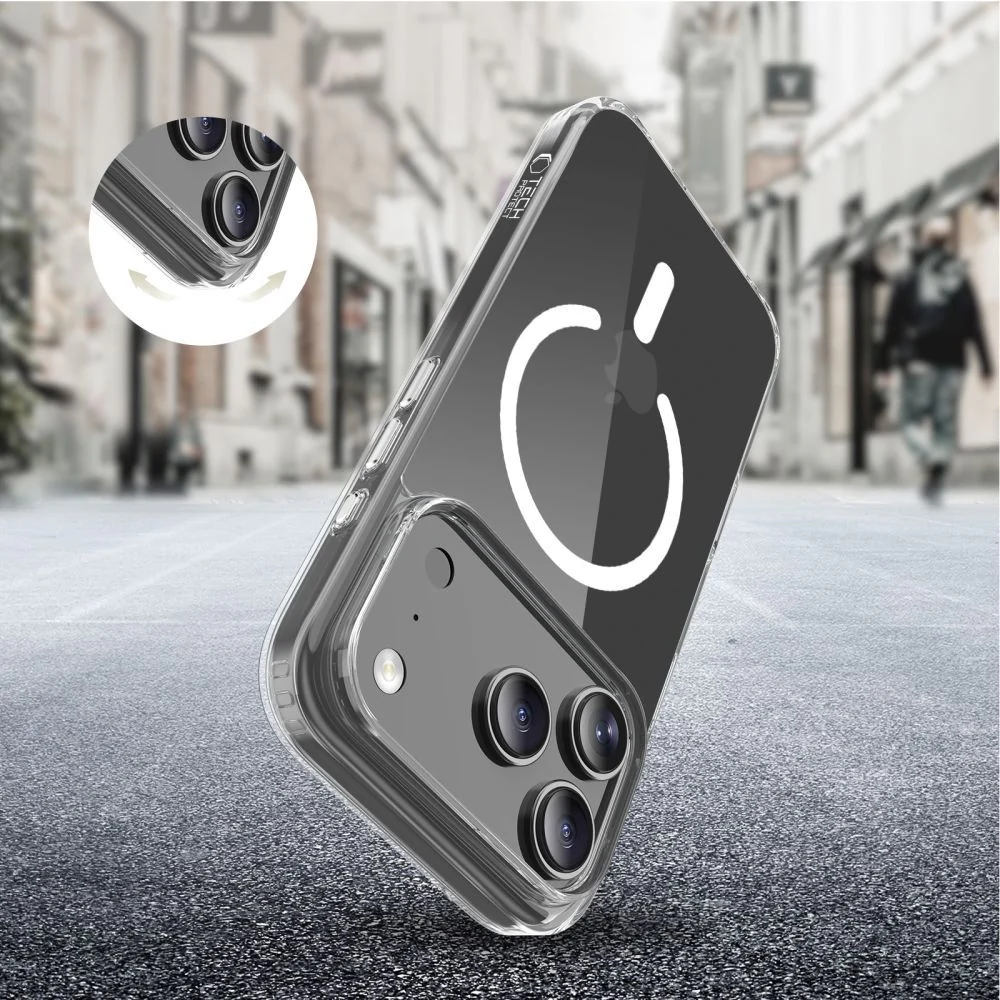 MagSafe Case for Apple iPhone 17 Pro, Tech-Protect, Flexair Hybrid CC, Transparent - Image 5