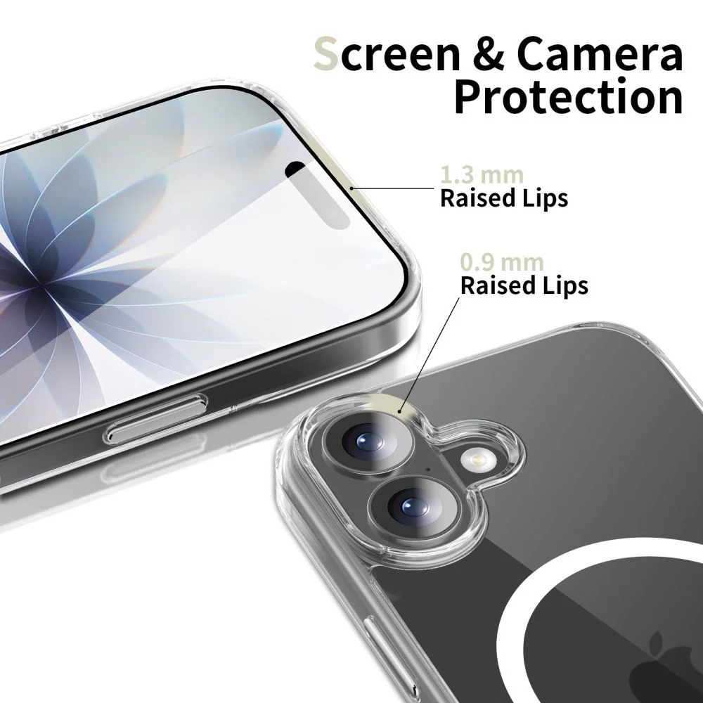 MagSafe Case for Apple iPhone 17, Tech-Protect, Flexair Hybrid CC, Transparent - Image 4