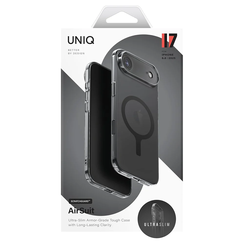 MagSafe Case for Apple iPhone 17, UNIQ, AirSuit MagClick, Black - Image 7