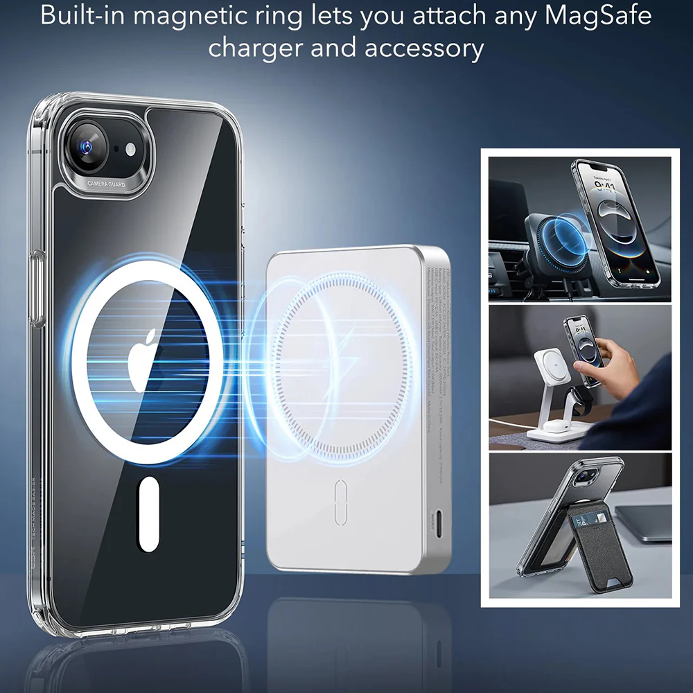 MagSafe Case for Apple iPhone 17e / 16e, ESR, Classic Hybrid, Transparent - Image 7