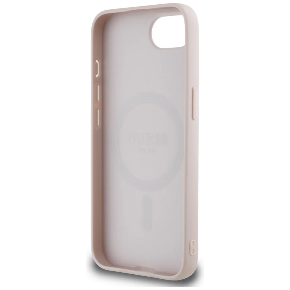 MagSafe Case for Apple iPhone 17e / 16e, Guess, 4G Ring Classic Logo, Pink - Image 5