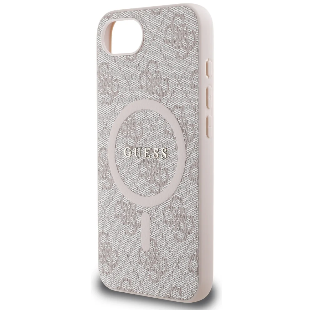 MagSafe Case for Apple iPhone 17e / 16e, Guess, 4G Ring Classic Logo, Pink - Image 6