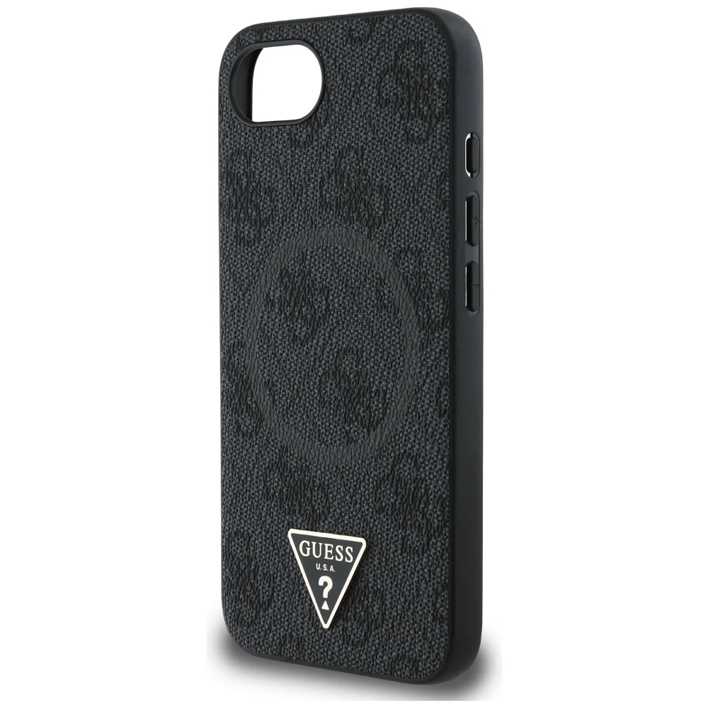 MagSafe Case for Apple iPhone 17e / 16e, Guess, 4G Ring Triangle Logo, Black - Image 6