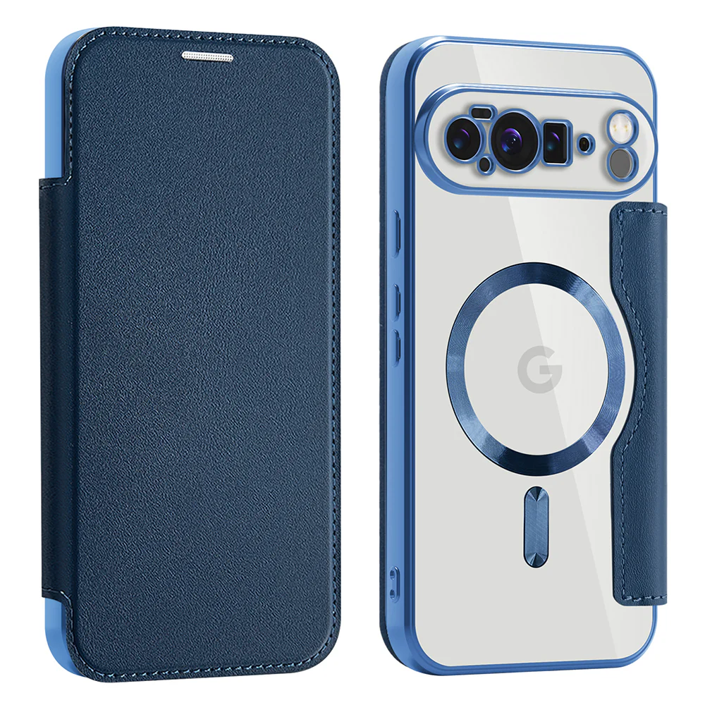 MagSafe Case for Google Pixel 10 Pro XL, Techsuit, SmartMag Book, Blue - Image 2