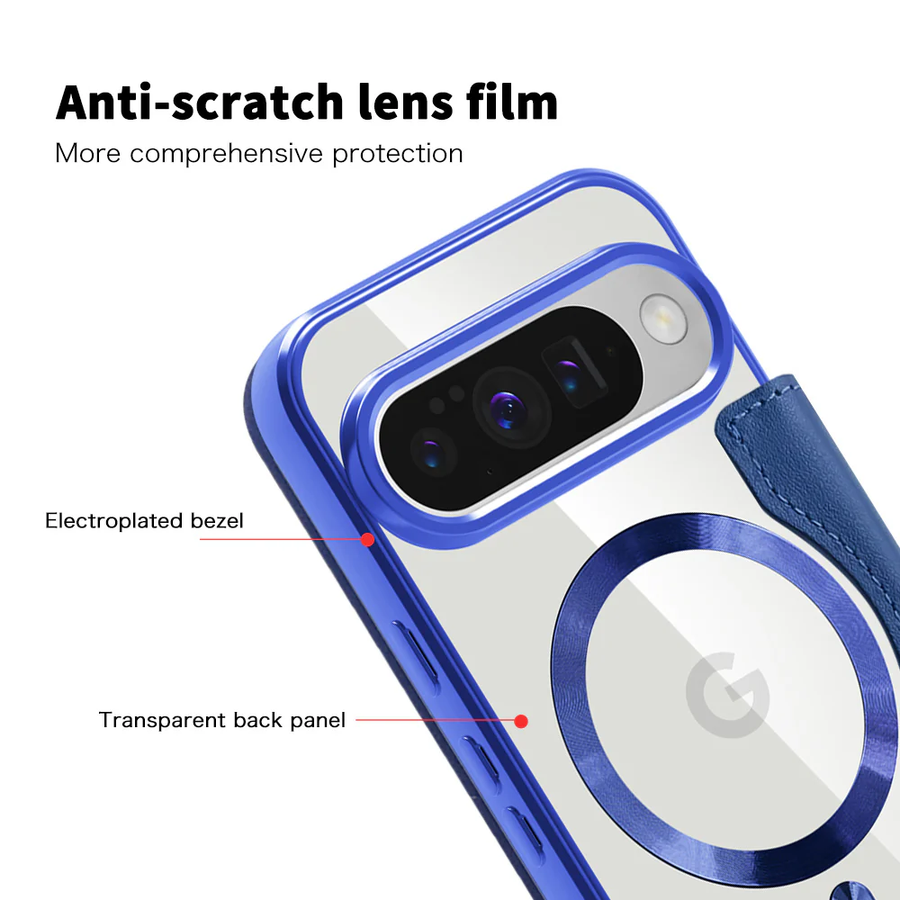 MagSafe Case for Google Pixel 10 Pro XL, Techsuit, SmartMag Book, Blue - Image 3