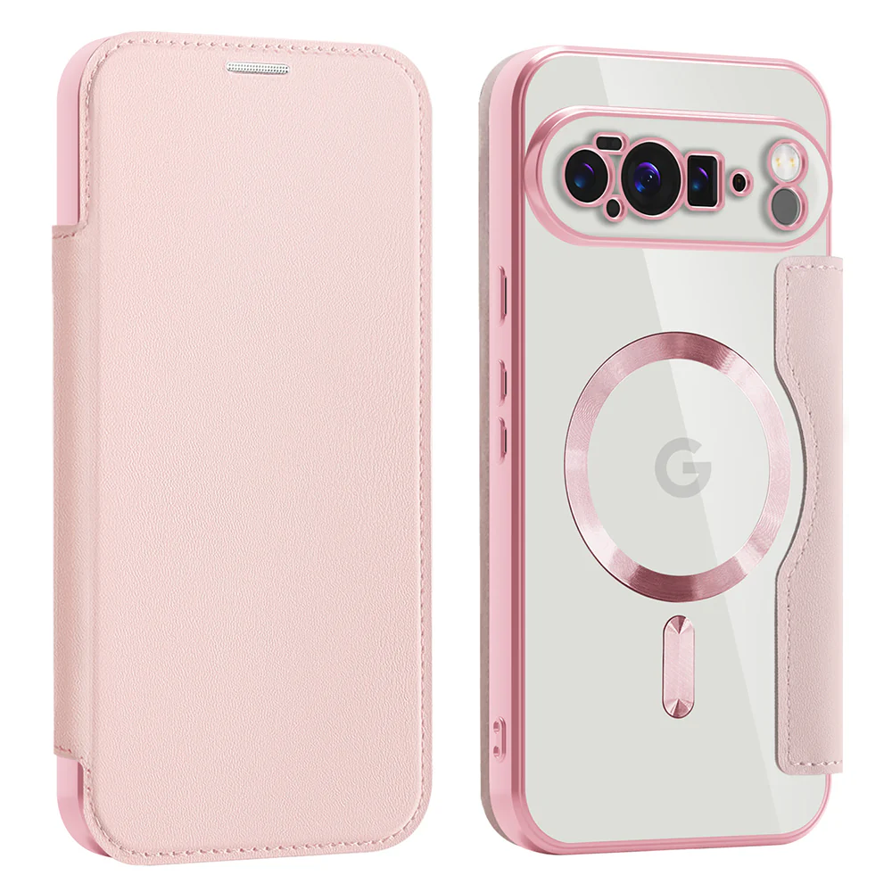 MagSafe Case for Google Pixel 10 Pro XL, Techsuit, SmartMag Book, Pink - Image 2