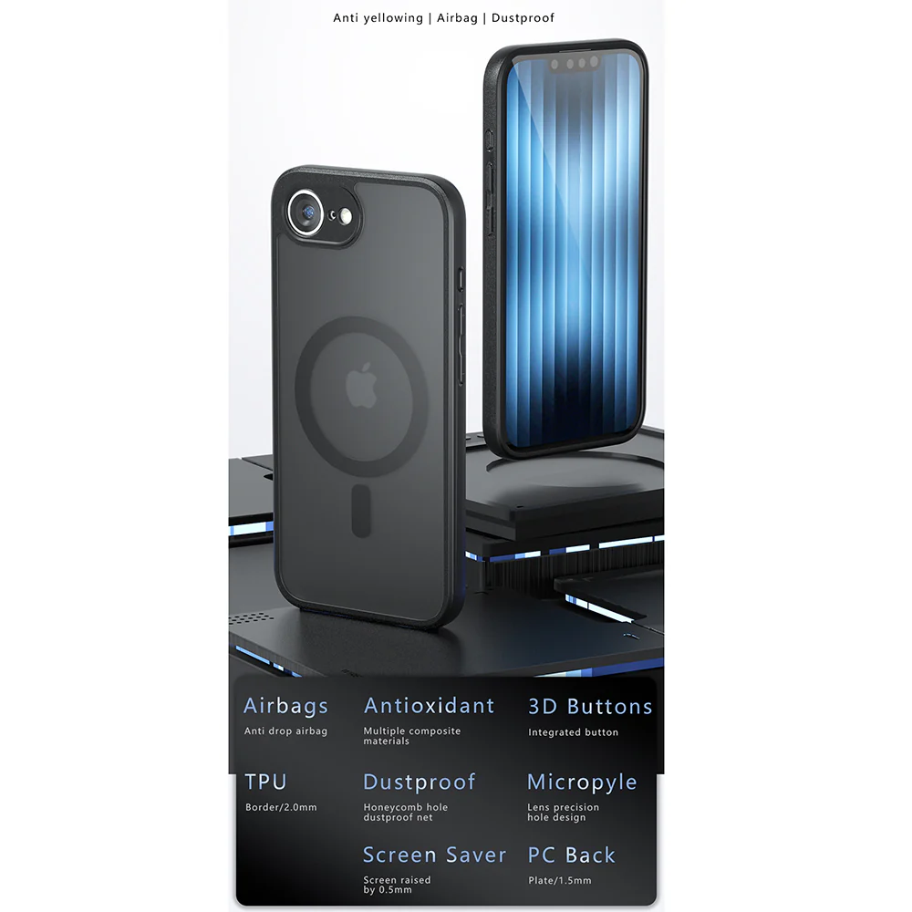 MagSafe Case for Google Pixel 10, Techsuit, PureFrost, Matte Black - Image 4