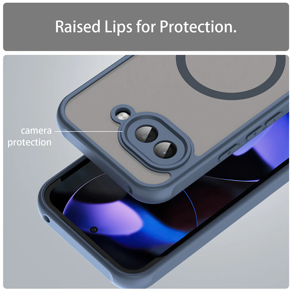 MagSafe Case for Google Pixel 9a, Techsuit, HaloFrost II, Navy Blue - Image 5