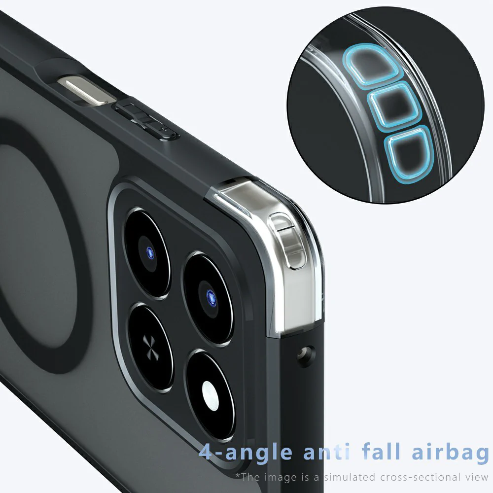 MagSafe Case for Honor 400 Smart 4G / X7d 4G / 400 Smart 5G, Techsuit, PureFrost, Satin Black - Image 5
