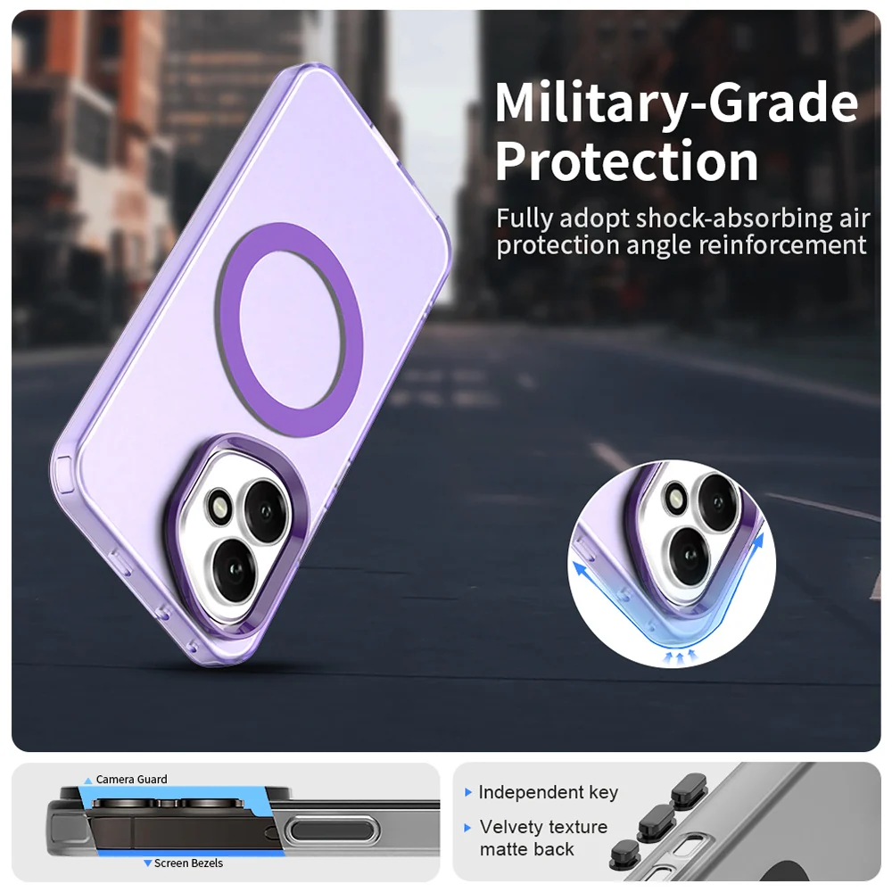 MagSafe Case for Honor 400, Techsuit, CandyCase, Purple - Image 4
