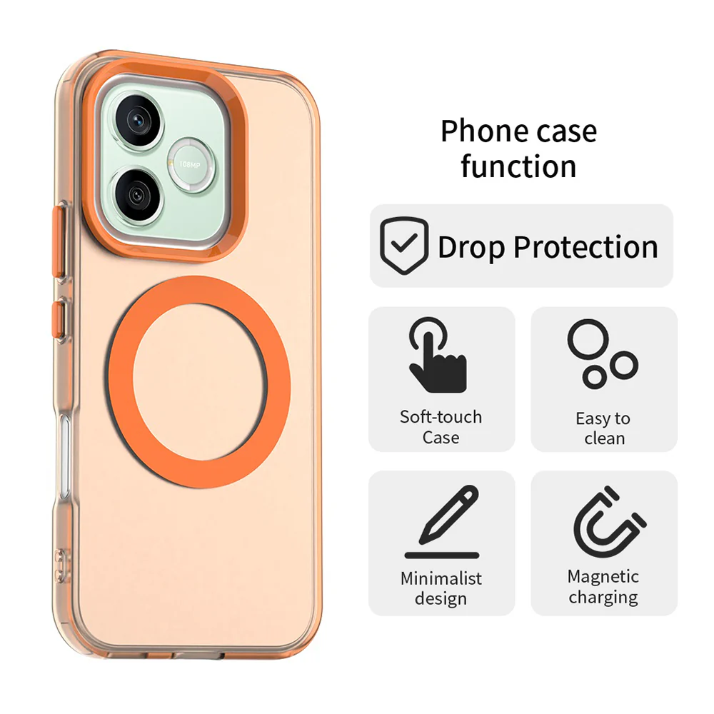 MagSafe Case for Honor 600 Lite, Techsuit, CandyCase, Orange - Image 2