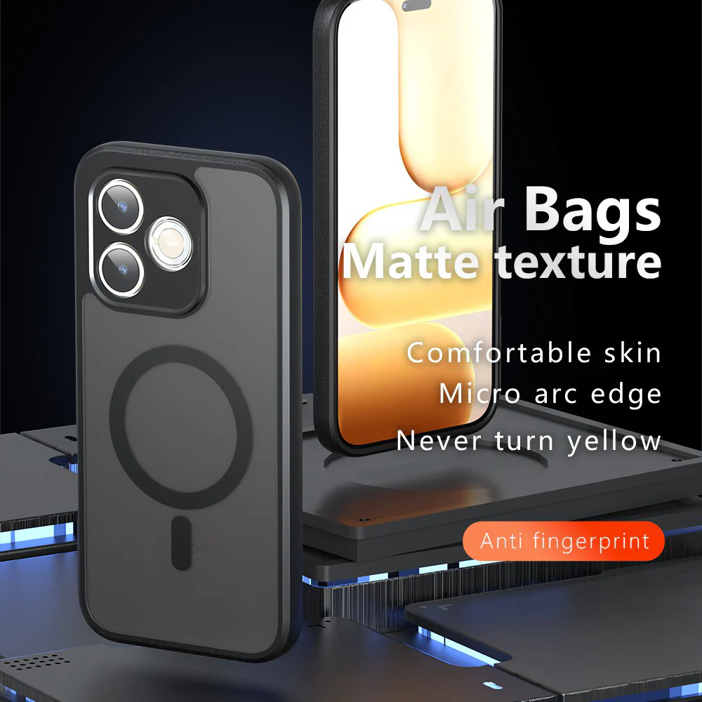 MagSafe Case for Honor 600 Lite, Techsuit, PureFrost, Satin Black - Image 3