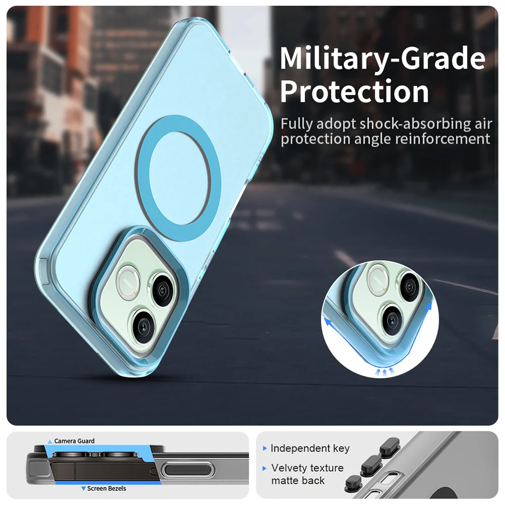MagSafe Case for Honor 600 Pro / 600, Techsuit, CandyCase, Blue - Image 3