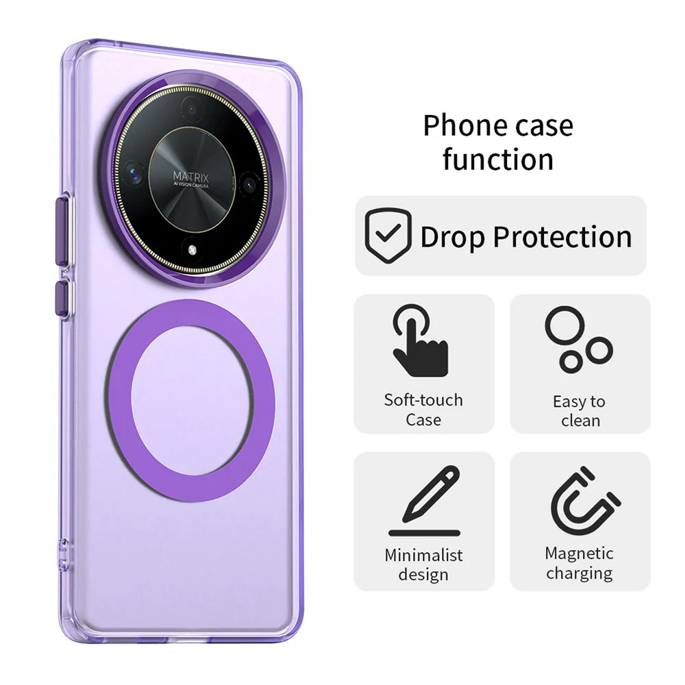 MagSafe Case for Honor Magic6 Lite, Techsuit, CandyCase, Purple - Image 3