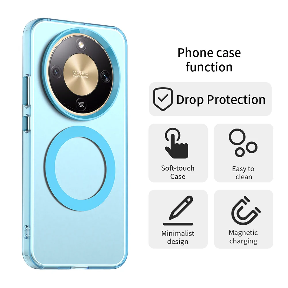 MagSafe Case for Honor Magic8 Lite, Techsuit, CandyCase, Blue - Image 2
