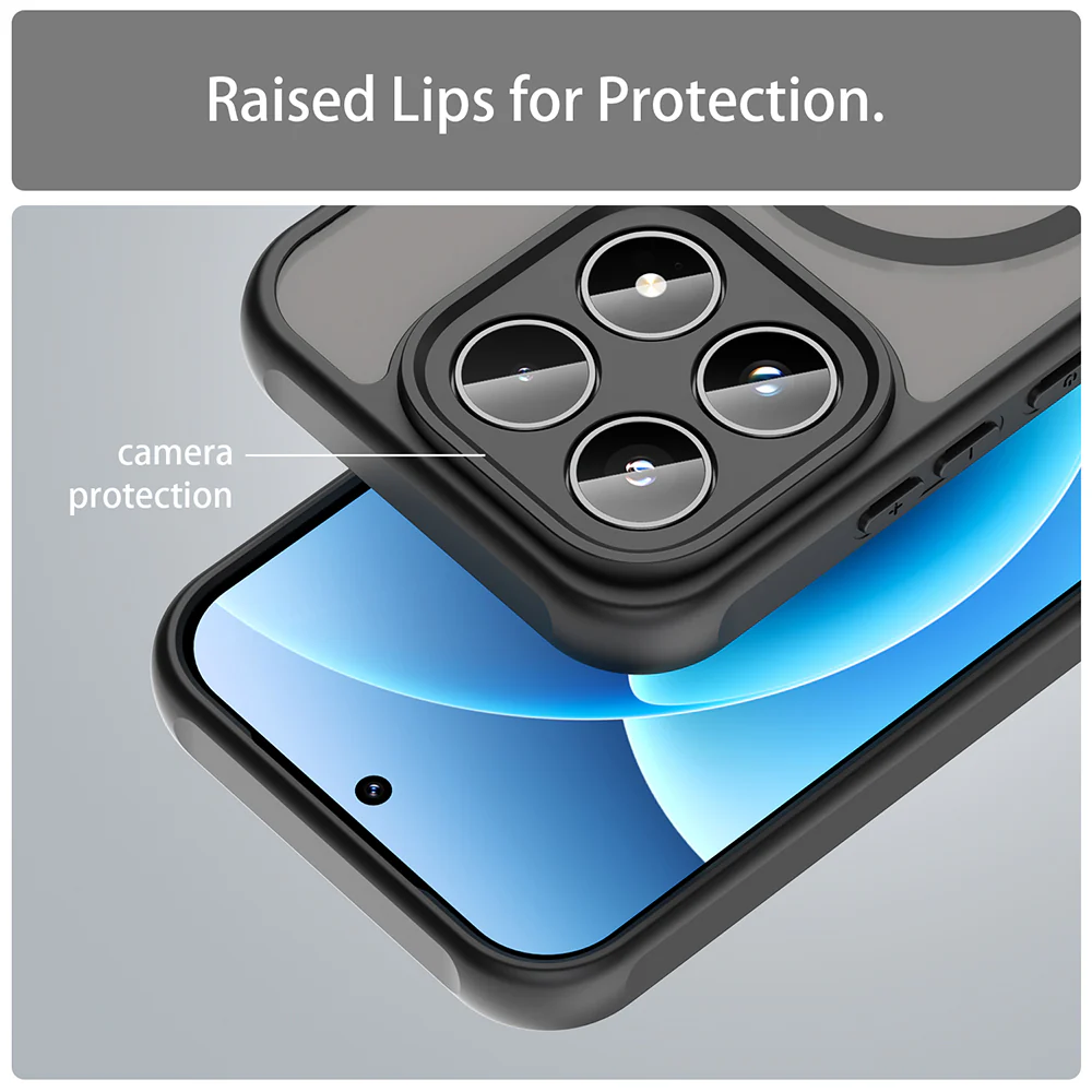 MagSafe Case for Honor Magic8 Lite, Techsuit, HaloFrost II, Black - Image 3
