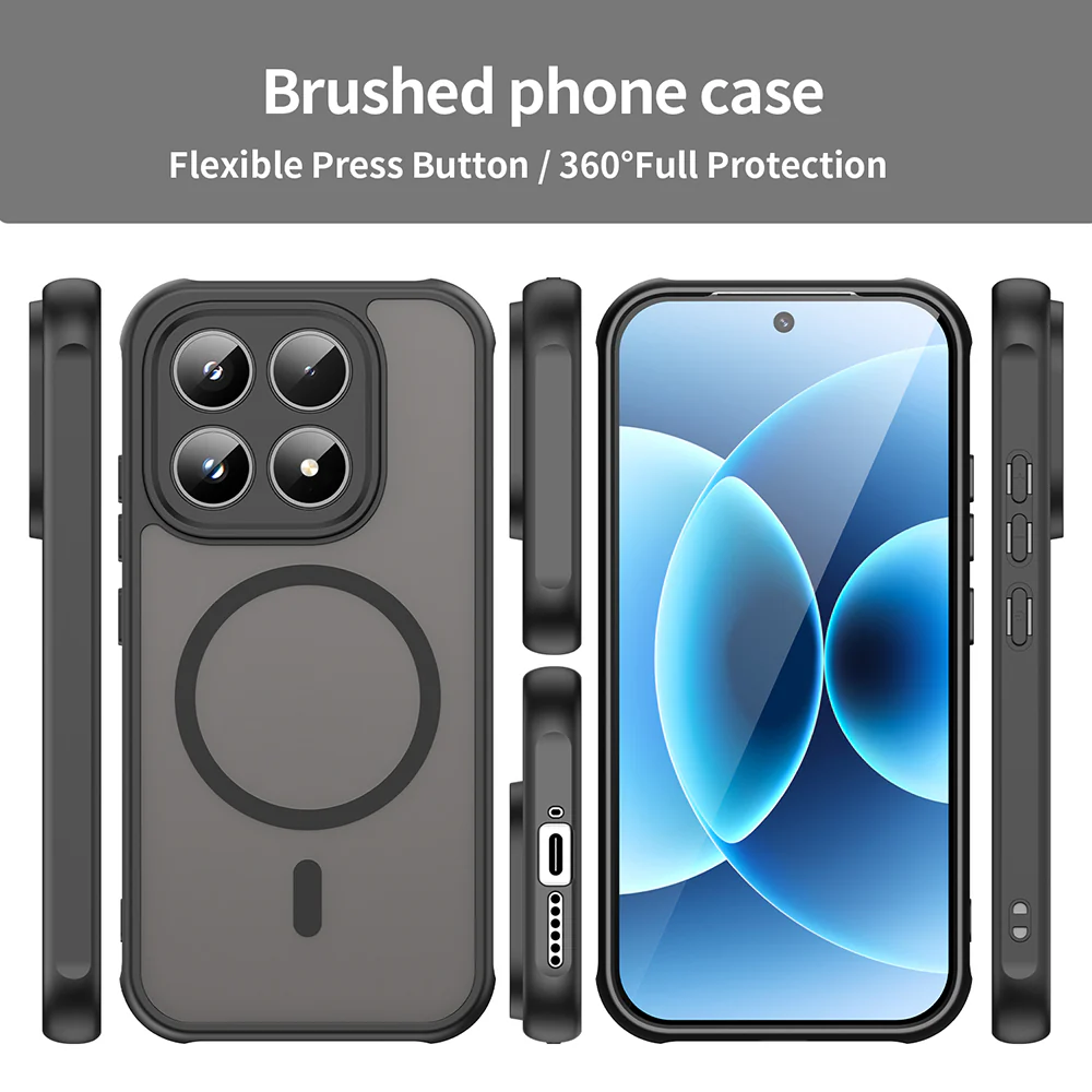 MagSafe Case for Honor Magic8 Lite, Techsuit, HaloFrost II, Black - Image 6