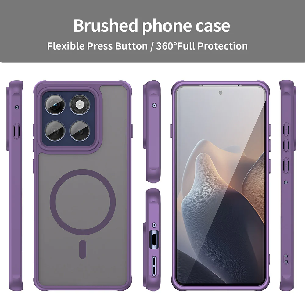 MagSafe Case for Motorola Edge 60 Pro, Techsuit, HaloFrost II (Big Lens Hole), Purple - Image 4