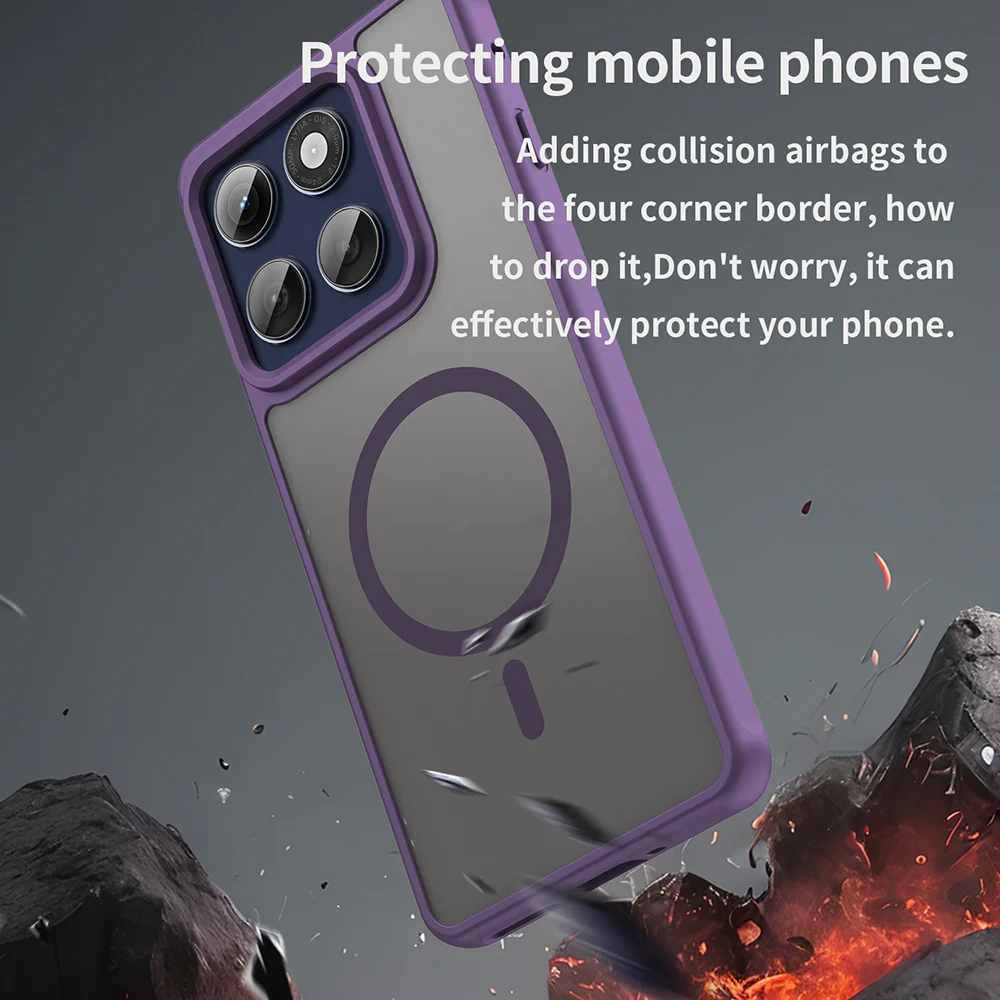 MagSafe Case for Motorola Edge 60 Pro, Techsuit, HaloFrost II (Big Lens Hole), Purple - Image 6