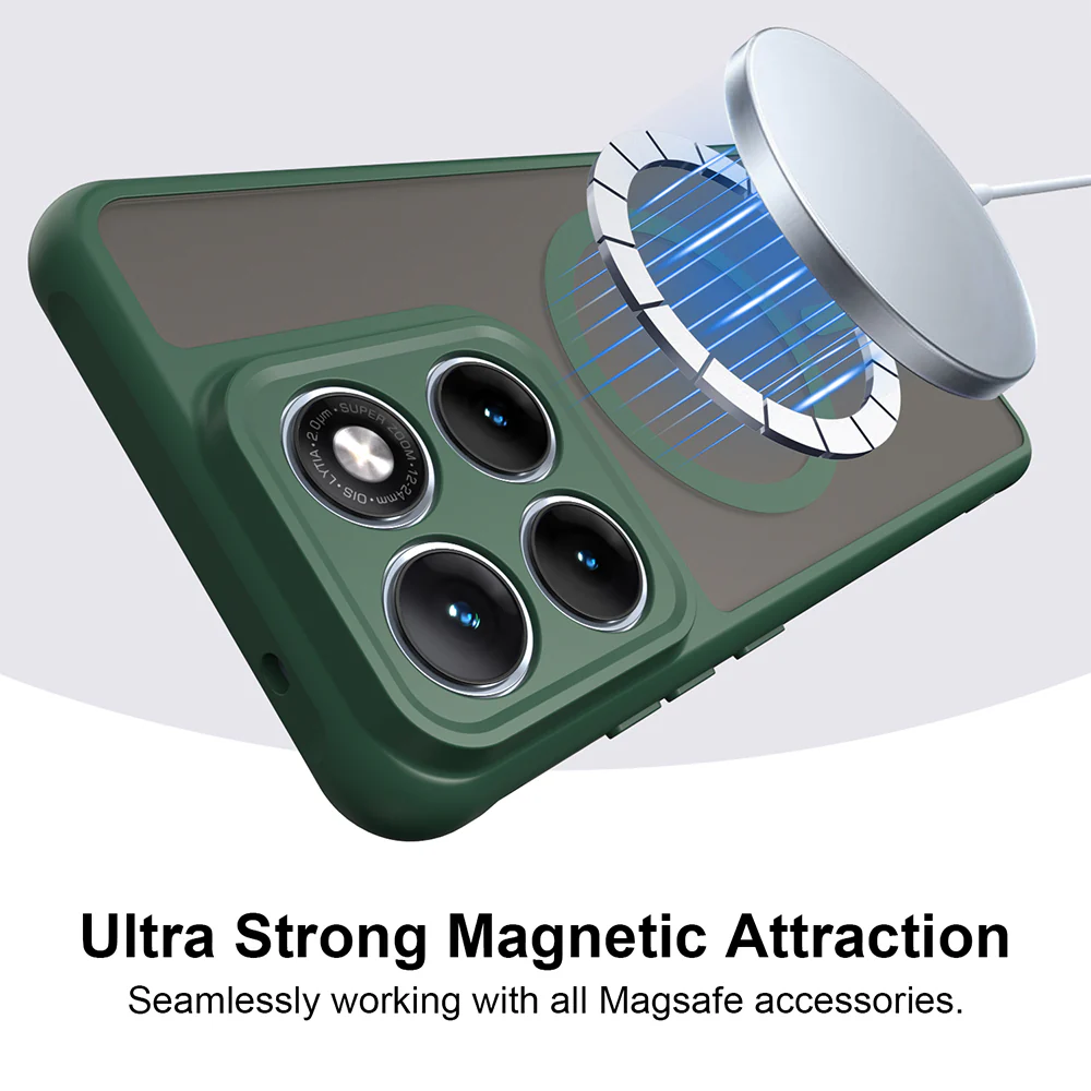 MagSafe Case for Motorola Edge 70 Fusion, Techsuit, HaloFrost II, Green - Image 2