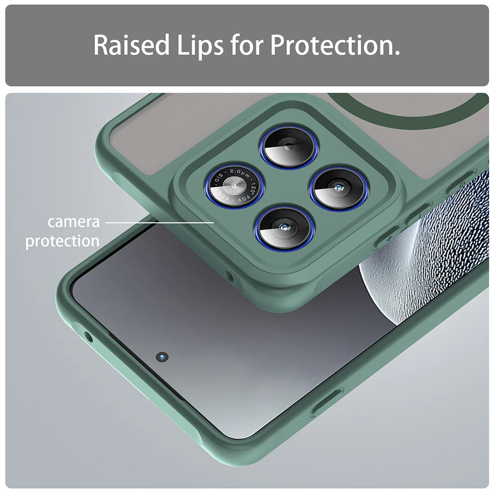 MagSafe Case for Motorola Edge 70, Techsuit, HaloFrost II, Green - Image 3