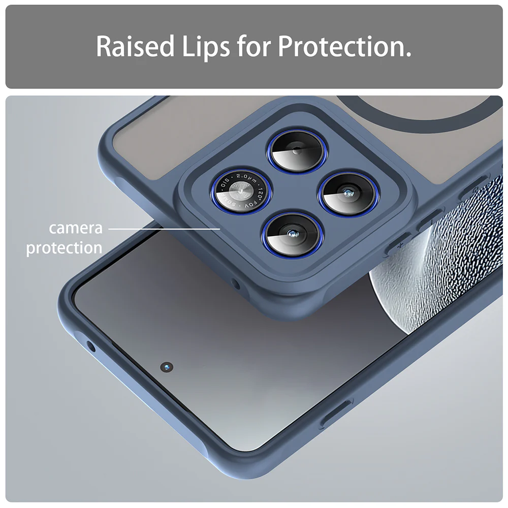 MagSafe Case for Motorola Edge 70, Techsuit, HaloFrost II, Navy Blue - Image 4