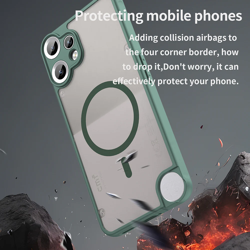 MagSafe Case for Nothing CMF Phone 2 Pro, Techsuit, HaloFrost II, Green - Image 5