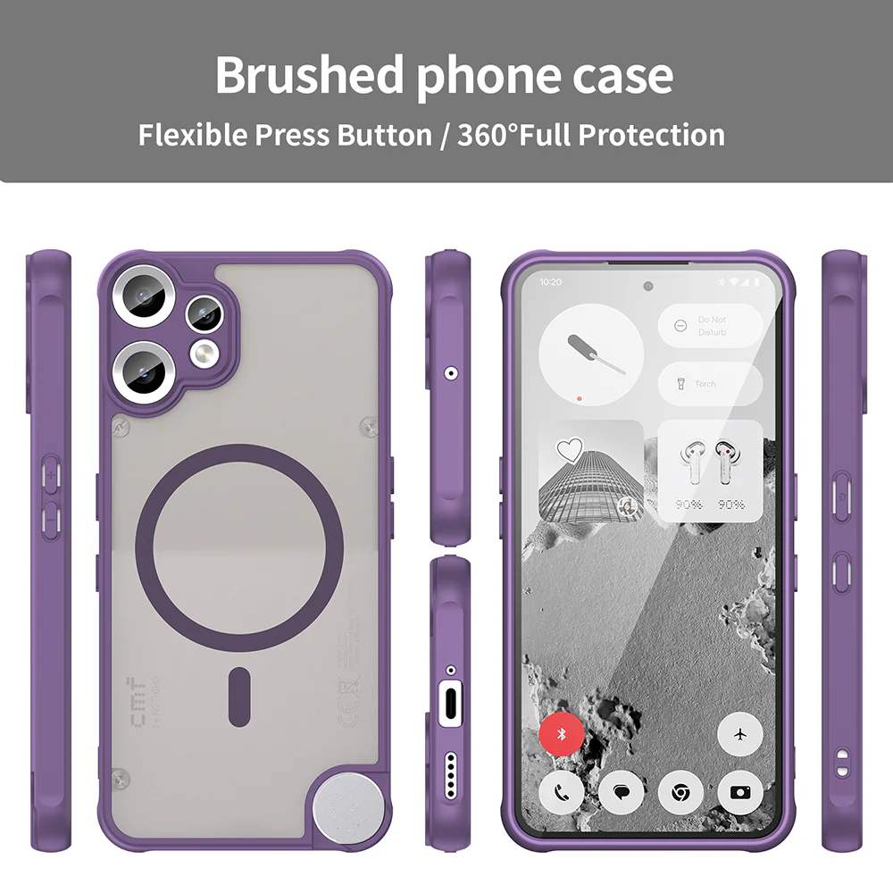 MagSafe Case for Nothing CMF Phone 2 Pro, Techsuit, HaloFrost II, Purple - Image 3