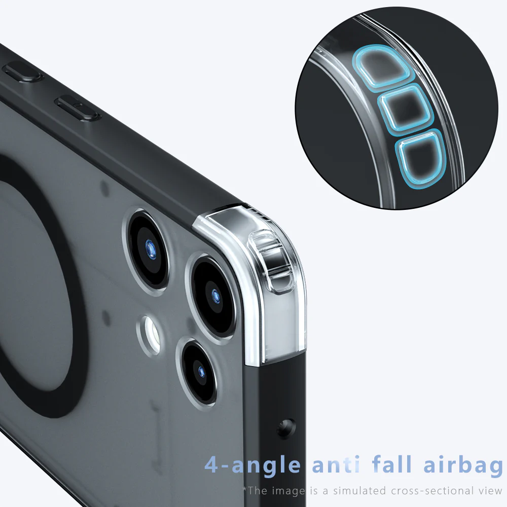 MagSafe Case for Nothing Phone (3a) Lite, Techsuit, PureFrost, Satin Black - Image 6