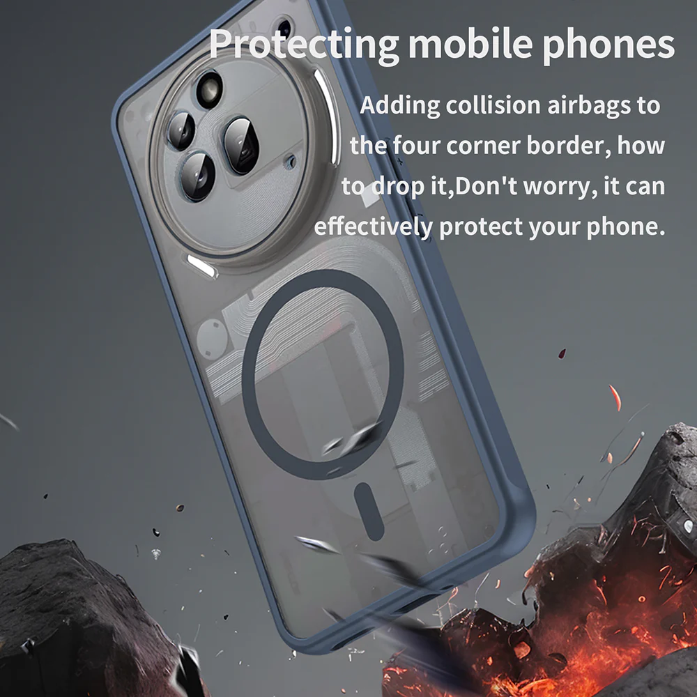 MagSafe Case for Nothing Phone (3a) Pro, Techsuit, HaloFrost II, Navy Blue - Image 5