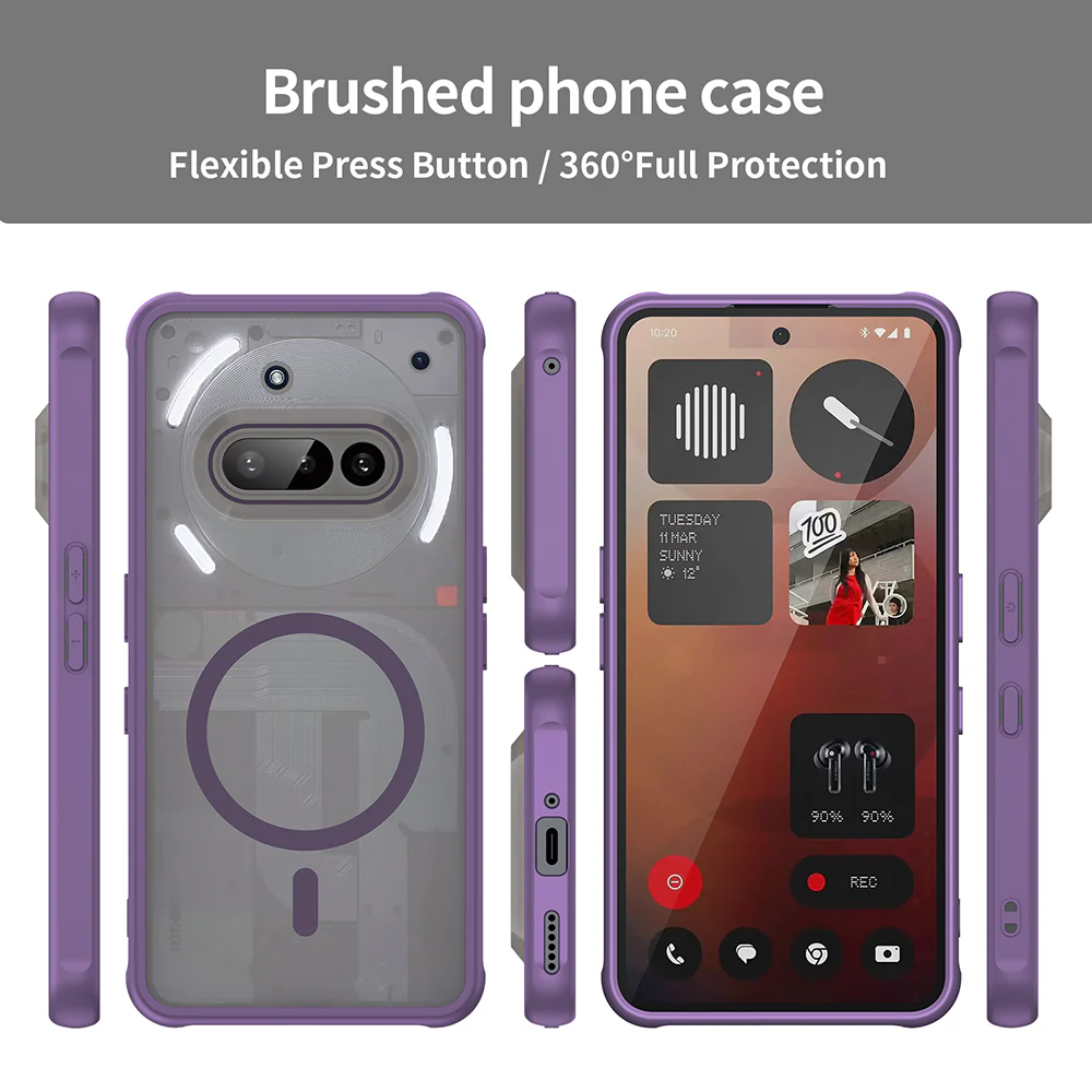 MagSafe Case for Nothing Phone (3a), Techsuit, HaloFrost II, Purple - Image 3