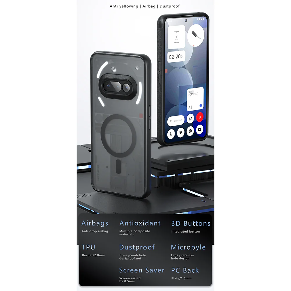 MagSafe Case for Nothing Phone (3a), Techsuit, PureFrost, Matte Black - Image 2