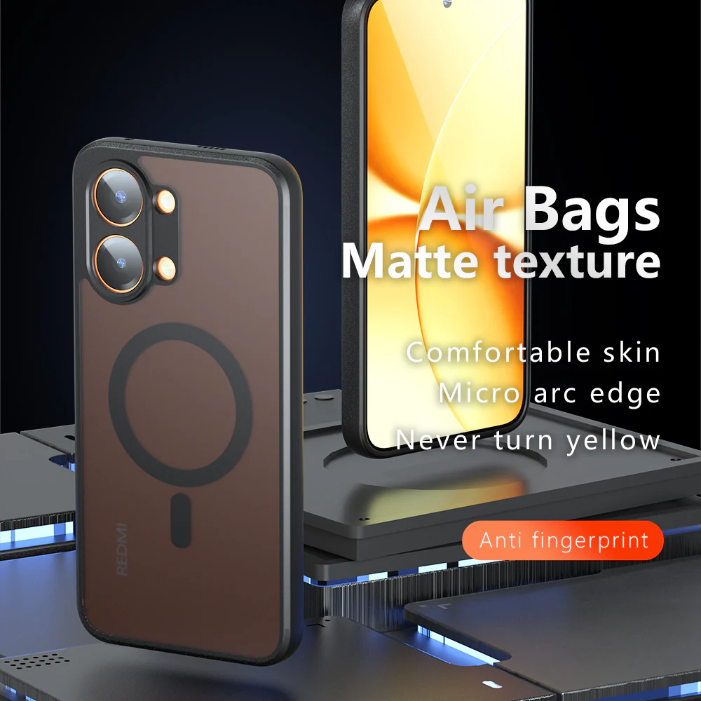 MagSafe Case for Oppo A6k 4G / A6x 4G / A6x, Techsuit, PureFrost, Matte Black - Image 2