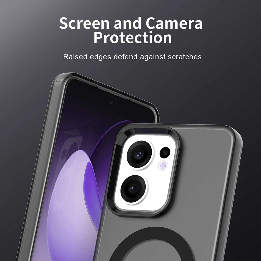 MagSafe Case for Oppo Reno13 FS 5G / Reno13 F 4G / Reno13 F, Techsuit, CandyCase, Black - Image 2