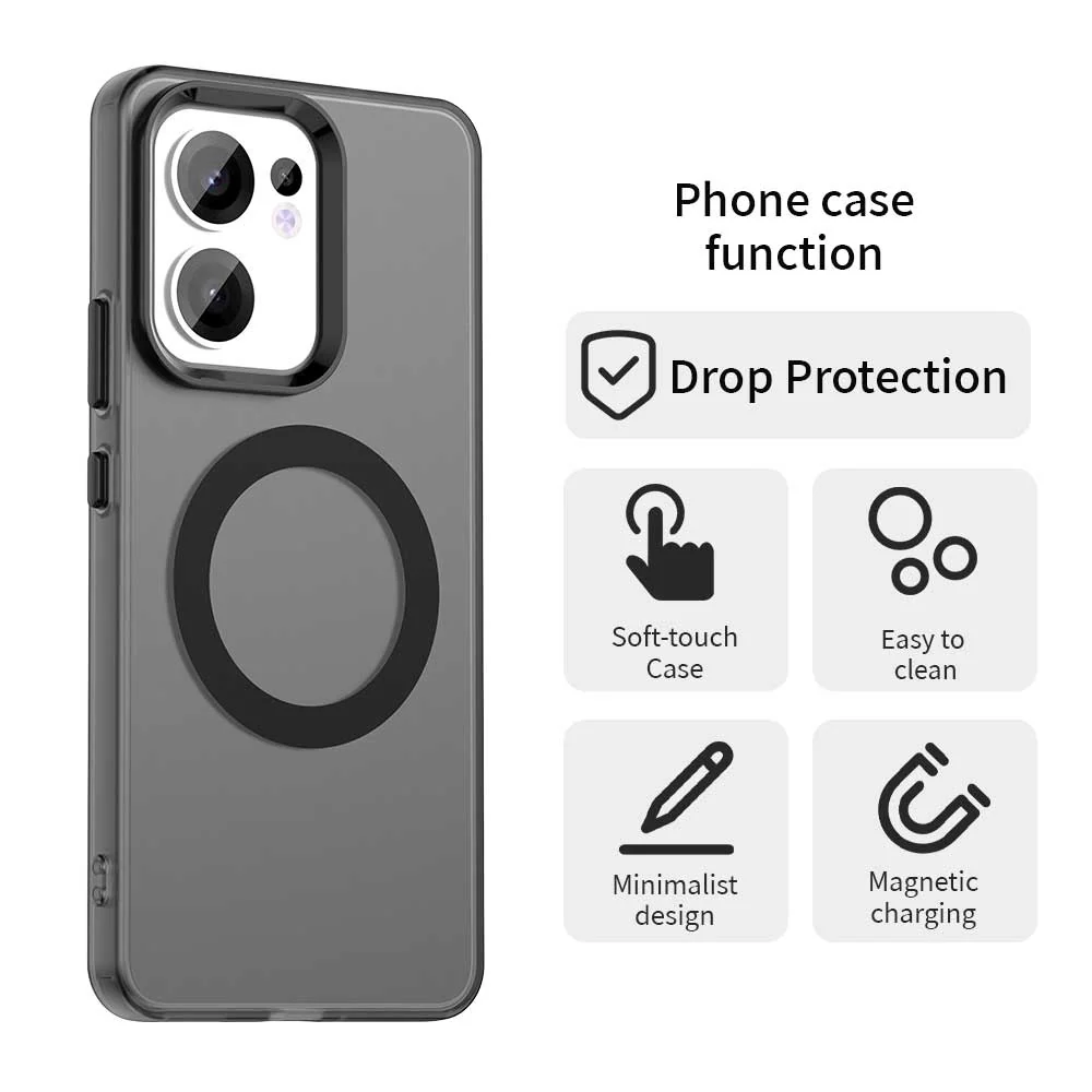MagSafe Case for Oppo Reno13 FS 5G / Reno13 F 4G / Reno13 F, Techsuit, CandyCase, Black - Image 4