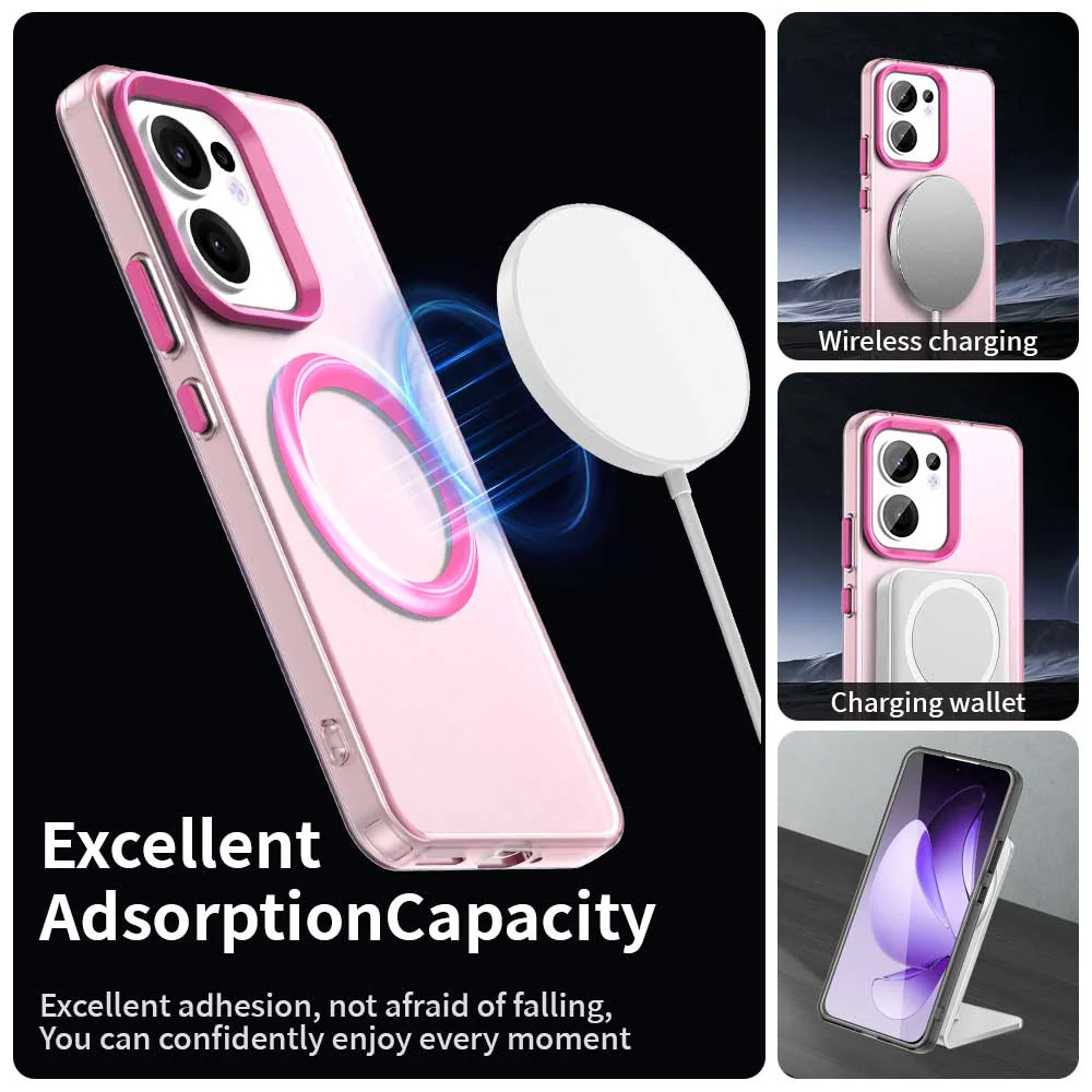 MagSafe Case for Oppo Reno13 FS 5G / Reno13 F 4G / Reno13 F, Techsuit, CandyCase, Pink - Image 6