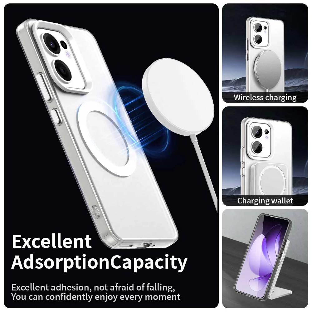 MagSafe Case for Oppo Reno13 FS 5G / Reno13 F 4G / Reno13 F, Techsuit, CandyCase, White - Image 6