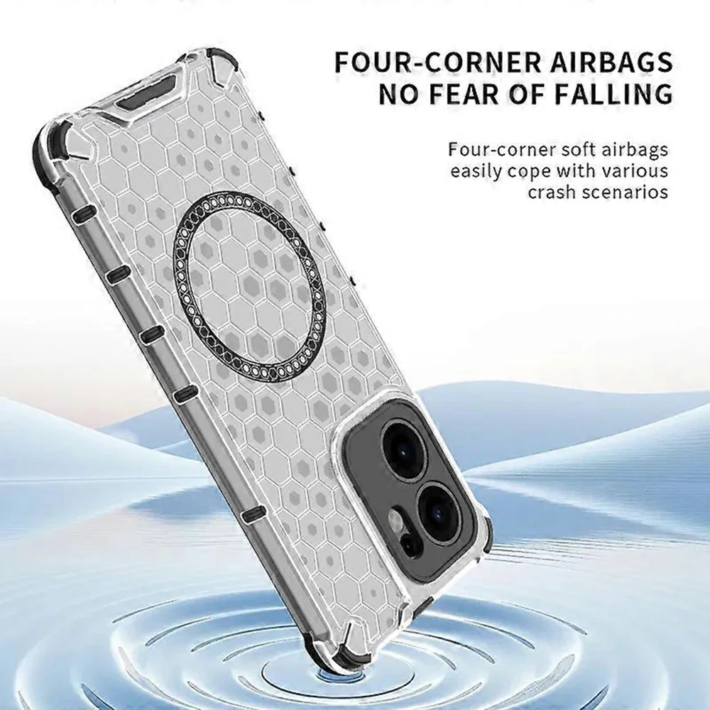 MagSafe Case for Oppo Reno13 FS 5G / Reno13 F 4G / Reno13 F, Techsuit, HoneyComb Shield, Black - Image 5